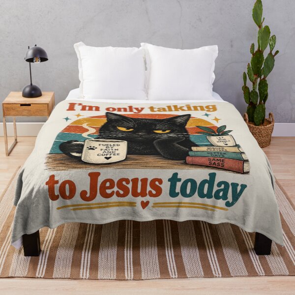 Item preview, Funny Christian Cat, Grumpy Cat Coffee, Sarcastic Cat Mom, Christian Humor, Faith Based Cat, Funny Jesus Gift, Coffee Lover Gift, Cat Mom Gift designed and sold by Quiajia.