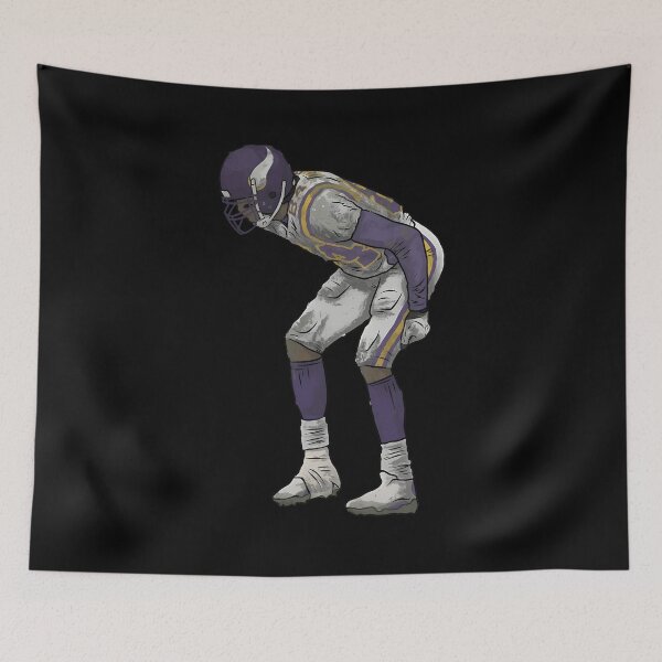 Item preview, Crouching Player Purple and Gold Cartoon  designed and sold by BlueSarcasm.