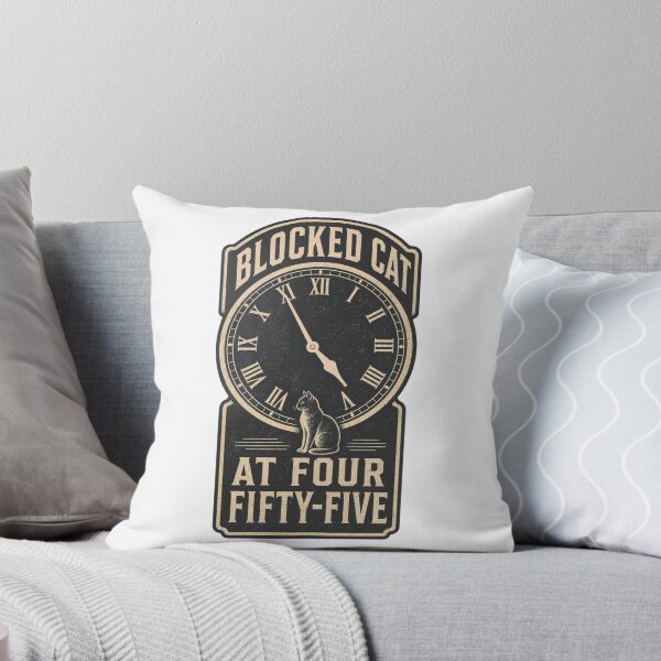 Item preview, Blocked Cat At Four Fifty-Five Vet Tech Clock designed and sold by BoosterShop.