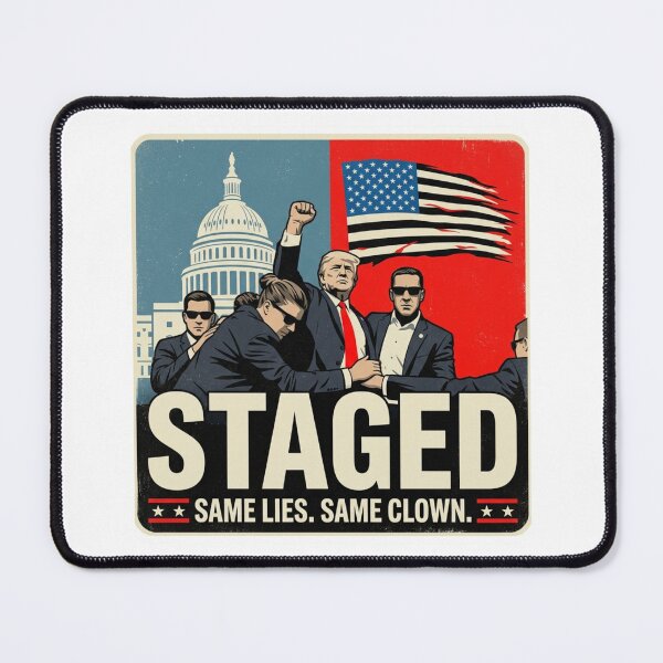 Item preview, Staged Same Lies Same Clown Anti Trump Political Satire Secret Service Poster Illustration designed and sold by raedattia.