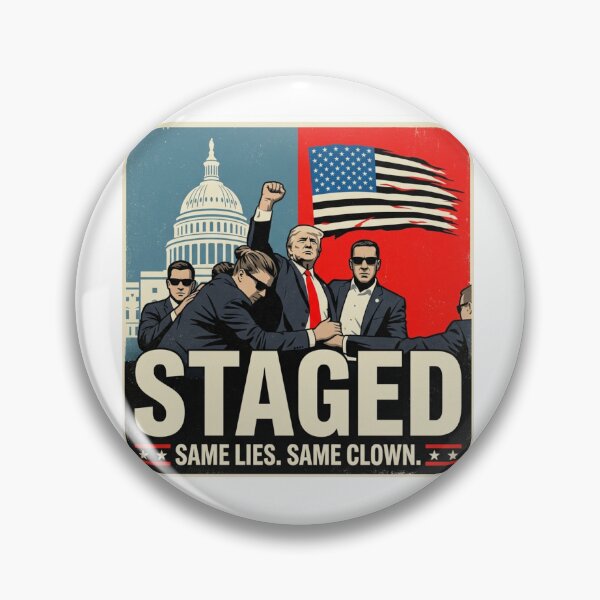 Item preview, Staged Same Lies Same Clown Anti Trump Political Satire Secret Service Poster Illustration designed and sold by raedattia.