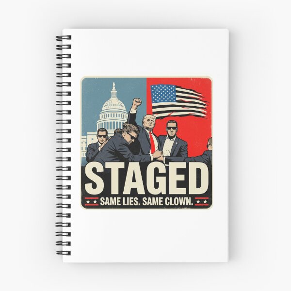 Item preview, Staged Same Lies Same Clown Anti Trump Political Satire Secret Service Poster Illustration designed and sold by raedattia.