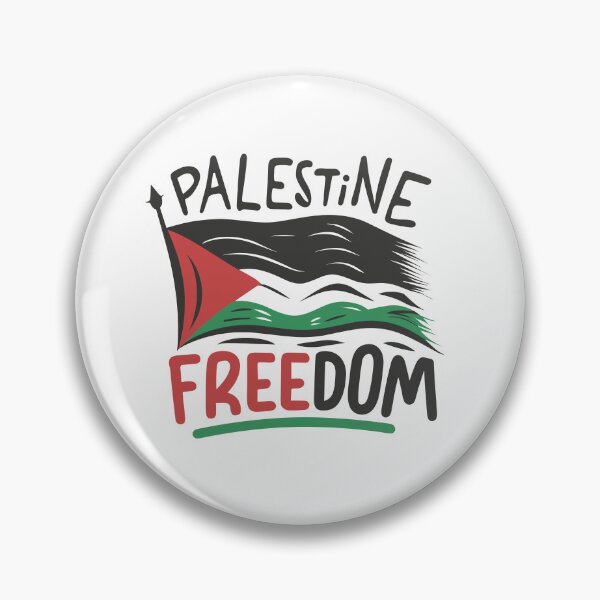 Item preview, Palestine Freedom Waving Flag Typography Art designed and sold by topprinting.