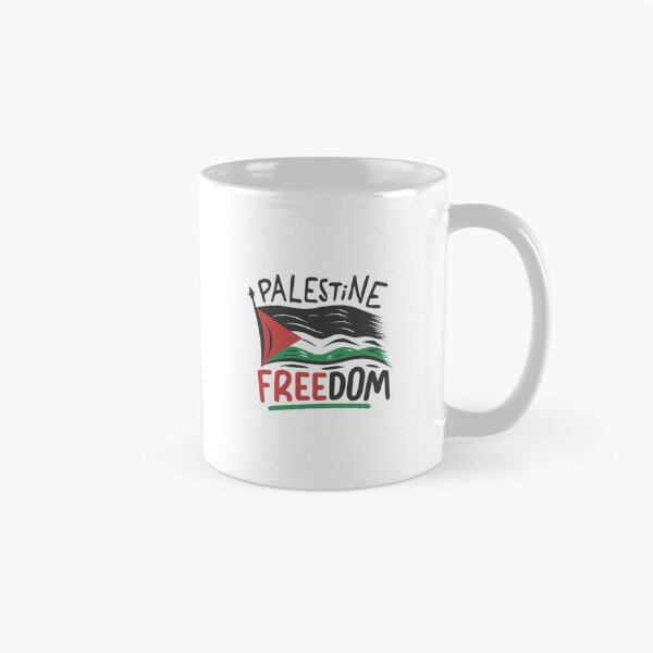 Item preview, Palestine Freedom Waving Flag Typography Art designed and sold by topprinting.