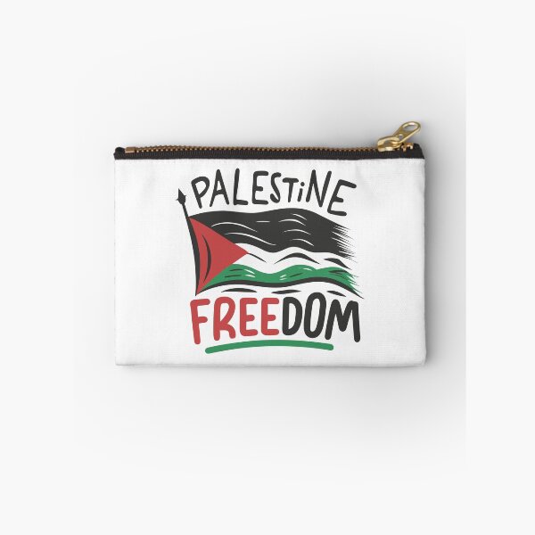 Item preview, Palestine Freedom Waving Flag Typography Art designed and sold by topprinting.