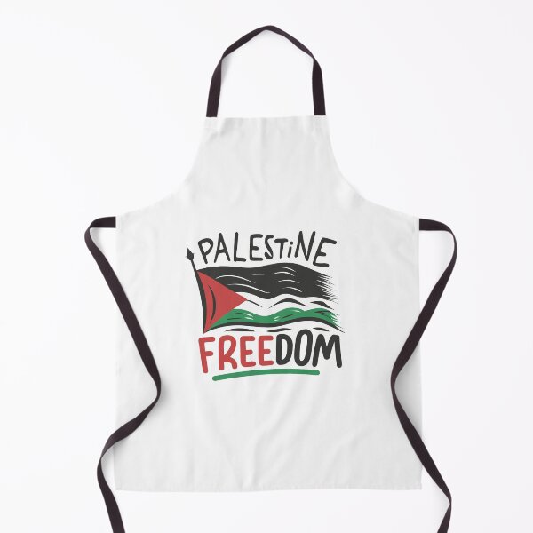 Aperçu de l'œuvre Palestine Freedom Waving Flag Typography Art créée et vendue par topprinting.
