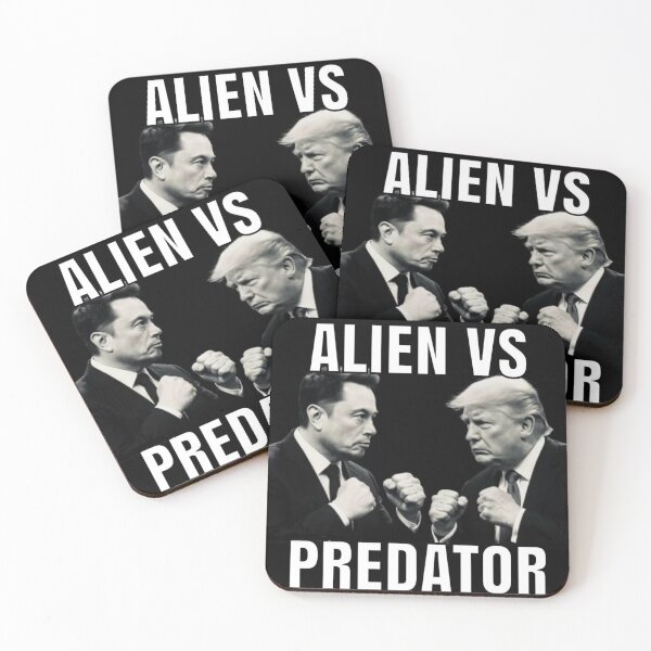 Artikelvorschau, Alien vs. Predator – Musk vs. Trump – Politische Satire-Parodie entworfen und verkauft von IronLazarus.