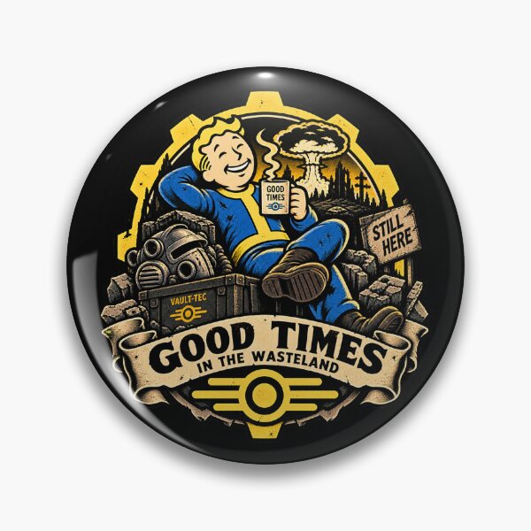 Item preview, Fallout Good Times in the Wasteland Vault Boy designed and sold by Pandaburba.