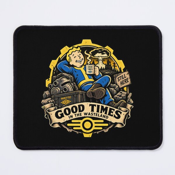 Item preview, Fallout Good Times in the Wasteland Vault Boy designed and sold by Pandaburba.