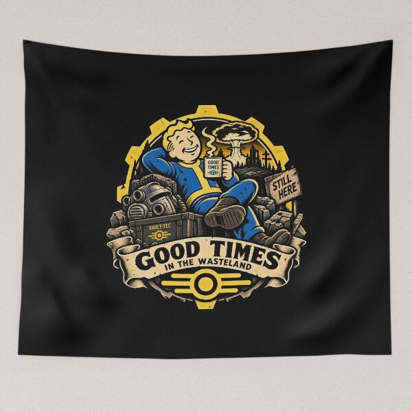 Item preview, Fallout Good Times in the Wasteland Vault Boy designed and sold by Pandaburba.