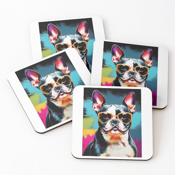 Item preview, Boston Terrier With Sunglasses Colorful Pop Art designed and sold by uza-nHornber.