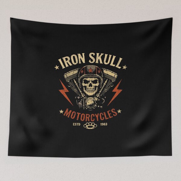 Item preview, Iron Skull Motorcycles Poster designed and sold by Matinez Pink.