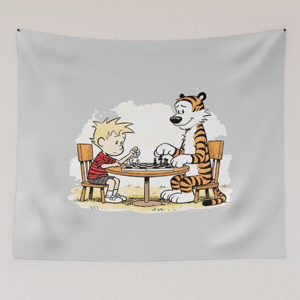 Item preview, Calvin and Hobbes Playing Chess designed and sold by shaohadran.