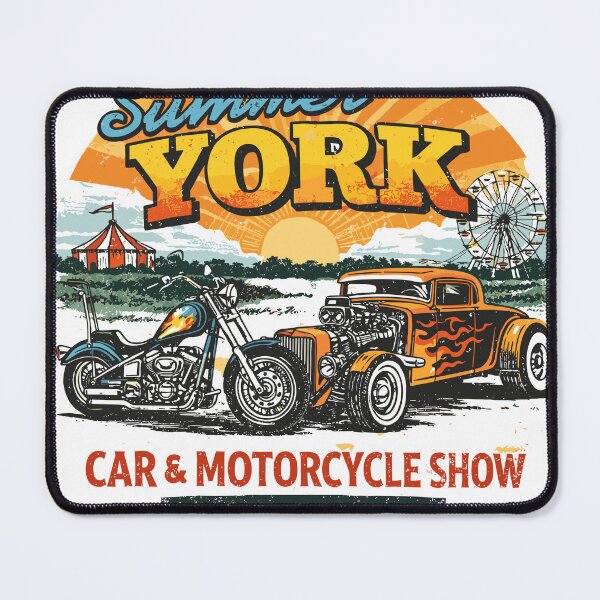 Item preview, Summer York Car & Motorcycle Show Poster designed and sold by Matinez Pink.