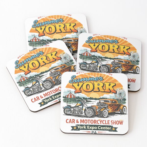 Item preview, Summer York Car & Motorcycle Show Poster designed and sold by Matinez Pink.