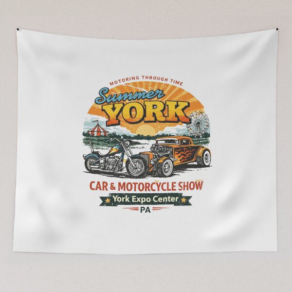 Item preview, Summer York Car & Motorcycle Show Poster designed and sold by Matinez Pink.