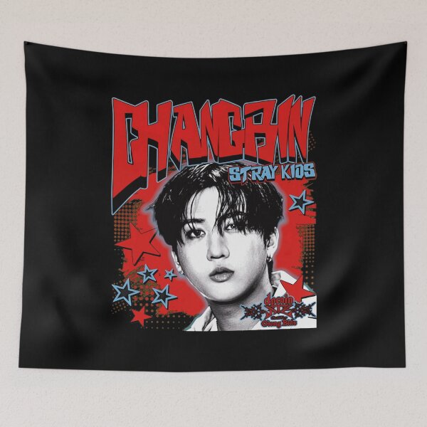 Item preview, Changbin Stray Kids Retro Graphic Tee designed and sold by Elizabeth81756.