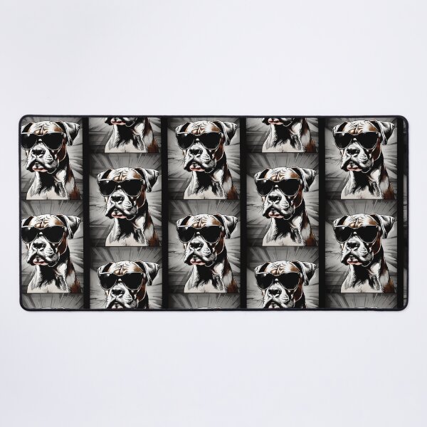 Item preview, Boxer Dog With Sunglasses (Black White Pop Art) designed and sold by uza-nHornber.