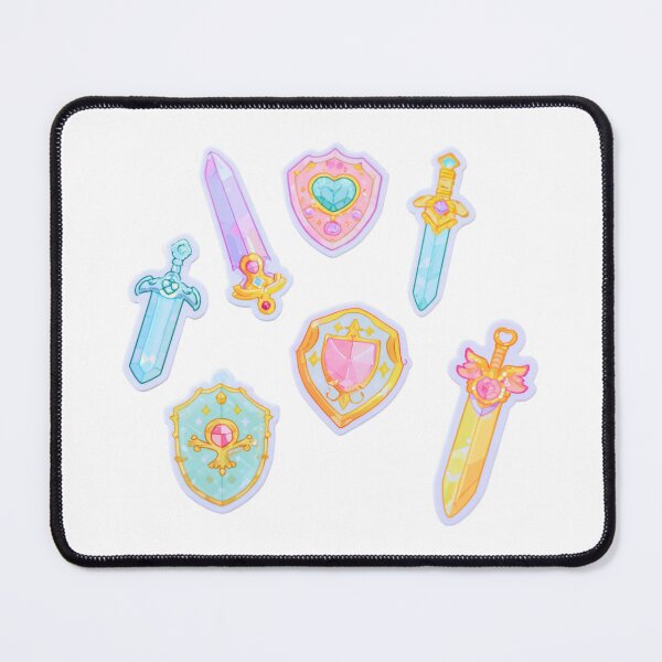 Item preview, Kawaii Magical Girl Swords and Shields Pastel Gems designed and sold by NicolasGlowArt.