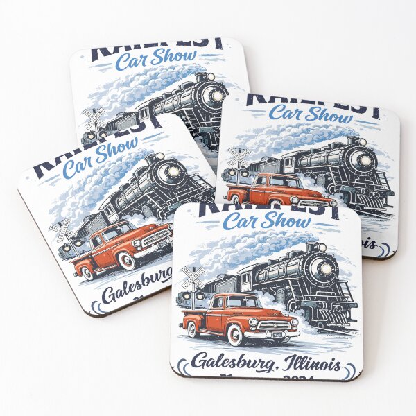 Item preview, Railfest Car Show Galesburg Poster designed and sold by Matinez Pink.