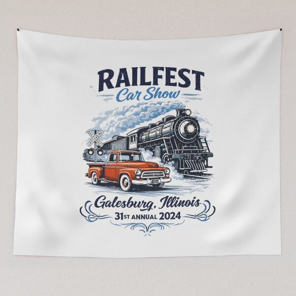 Item preview, Railfest Car Show Galesburg Poster designed and sold by Matinez Pink.