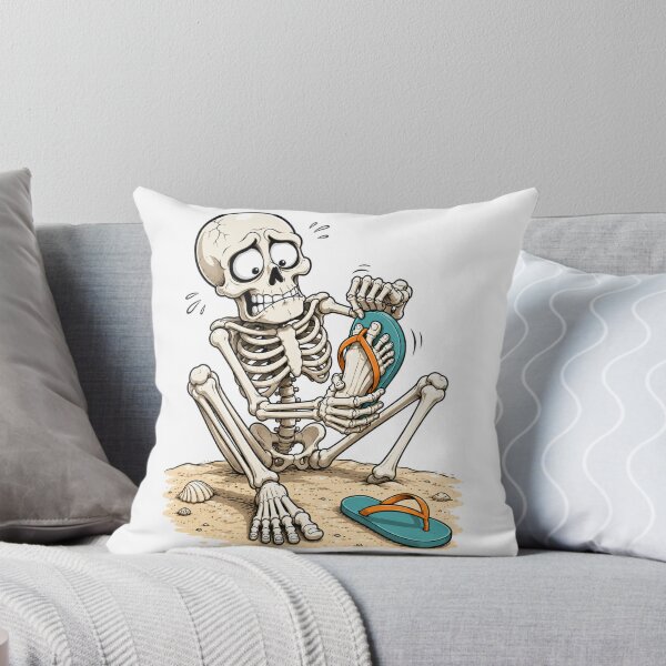 Item preview, Skeleton Flip Flop Struggle Beach Vacation Humor designed and sold by ComedyInkFactor.
