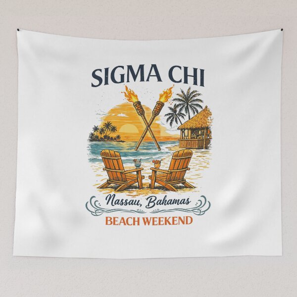 Item preview, Sigma Chi Nassau Beach Weekend Poster designed and sold by Matinez Pink.