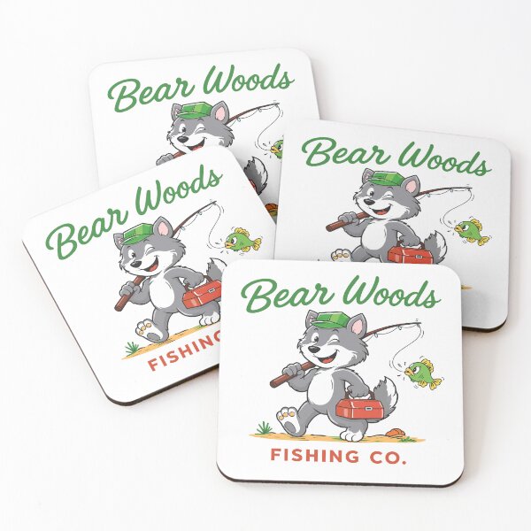 Item preview, Bear Woods Fishing Co Poster designed and sold by Matinez Pink.