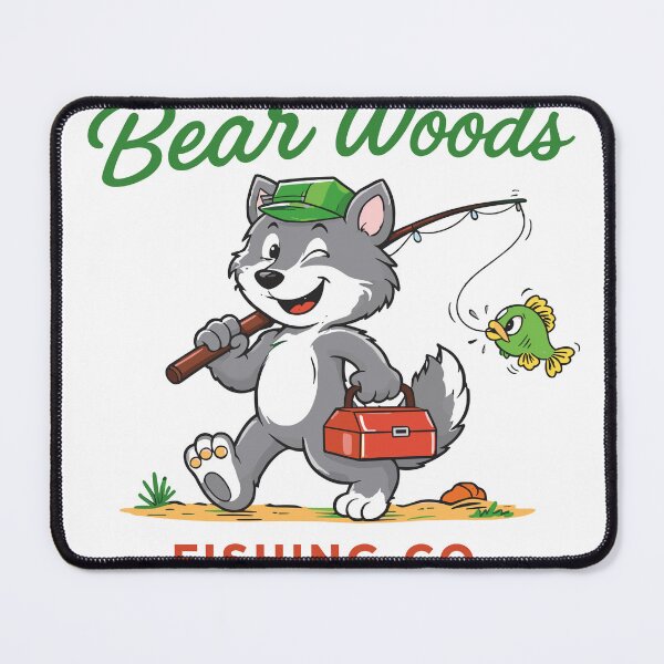 Item preview, Bear Woods Fishing Co Poster designed and sold by Matinez Pink.