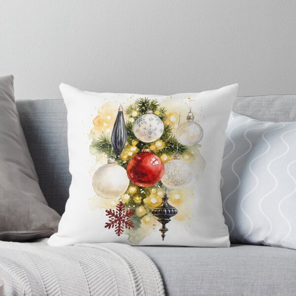 Item preview, Elegant Christmas Ornaments Watercolor Style Art designed and sold by GASCE Studio.
