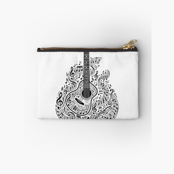 Item preview, Acoustic Symphony - Musical Notes Acoustic Guitar Illustration designed and sold by muratbyp.