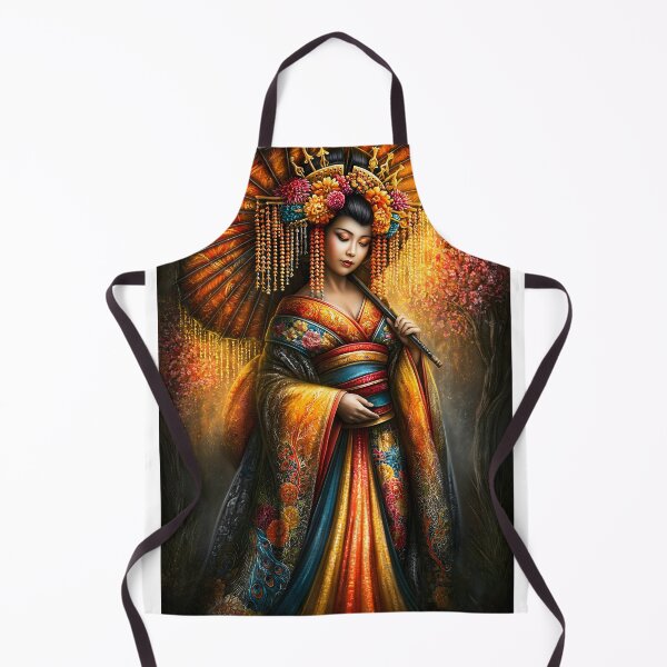 Item preview, Elegant Woman in Traditional Kimono with Parasol designed and sold by Artessie.