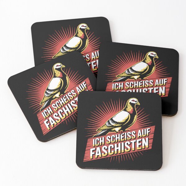 Item preview, Ich scheiss auf Faschisten - Linke Antifa Taube Sticker designed and sold by LoFizzy.