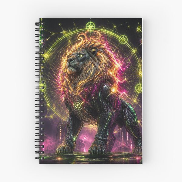 Item preview, Leo Zodiac - Neon Futuristic Mechanical Lion designed and sold by LazyDayzCo.