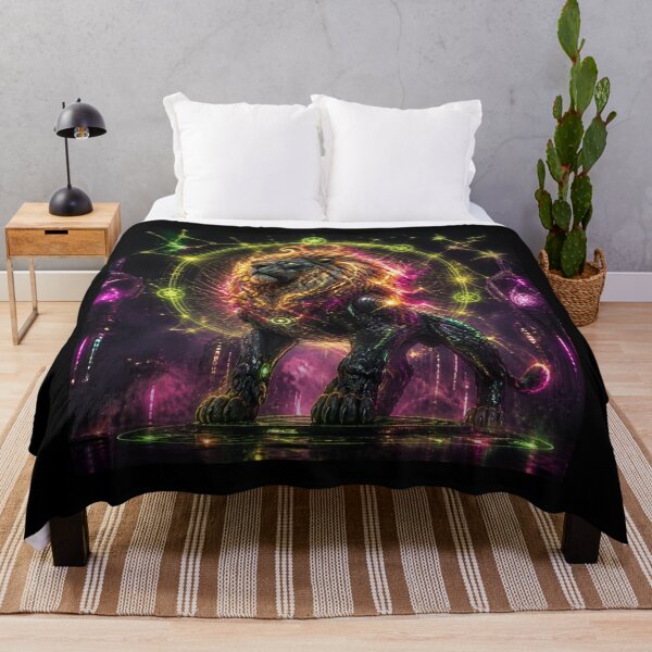 Item preview, Leo Zodiac - Neon Futuristic Mechanical Lion designed and sold by LazyDayzCo.
