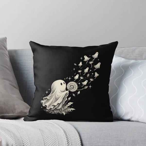 Item preview, Cute Ghost Blowing Dandelion Seeds Spooky Magic Design designed and sold by SEINENGAPPI23.