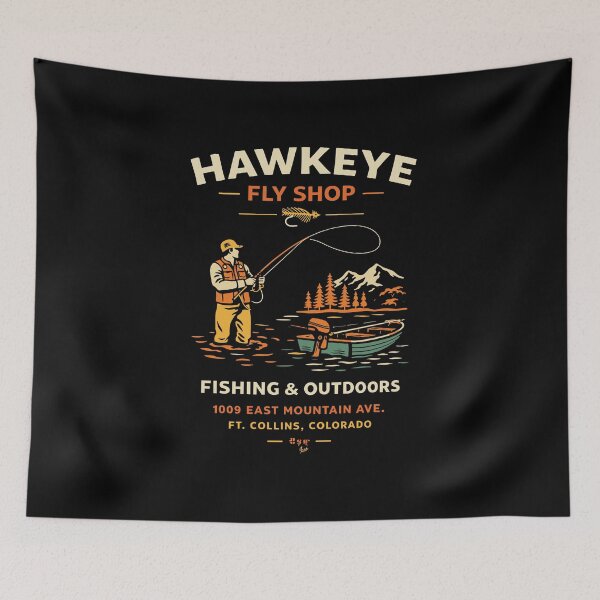 Item preview, Hawkeye Fly Shop Poster designed and sold by Matinez Pink.