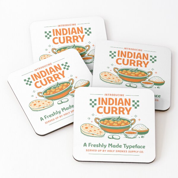 Item preview, Indian Curry Typeface Poster designed and sold by Matinez Pink.