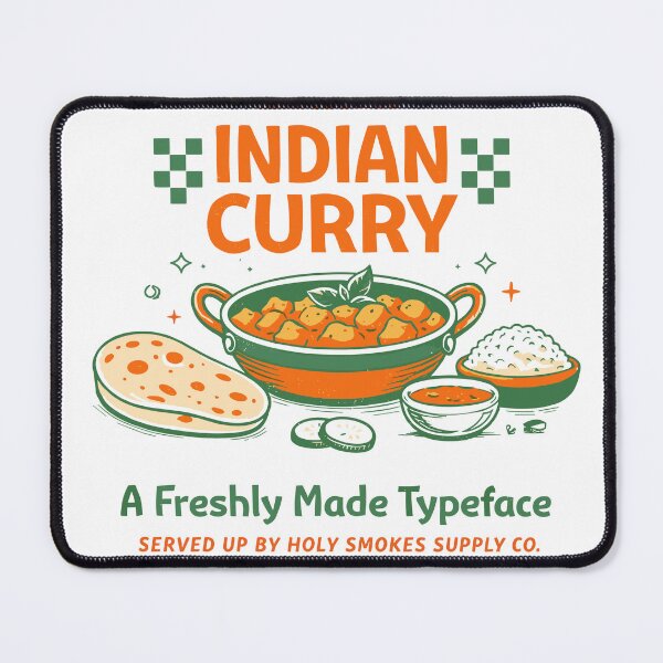 Item preview, Indian Curry Typeface Poster designed and sold by Matinez Pink.