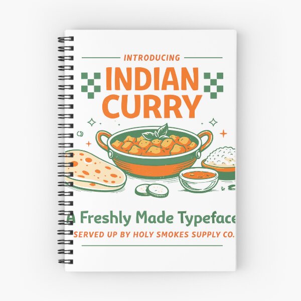 Item preview, Indian Curry Typeface Poster designed and sold by Matinez Pink.