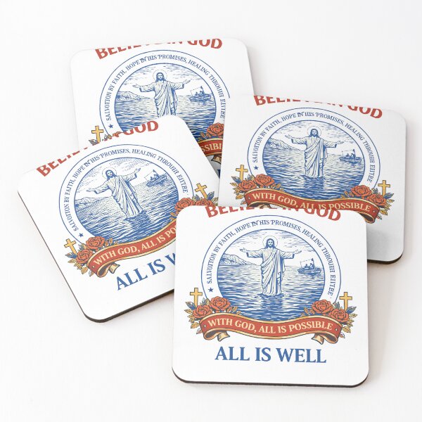 Item preview, Believe In God All Is Well Poster designed and sold by Matinez Pink.