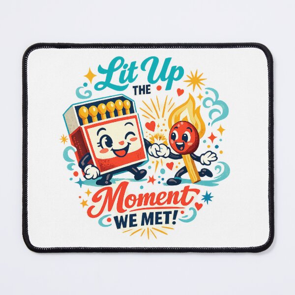 Item preview, Lit Up the Moment We Met Cute Matchbox Love Kawaii Valentine Art Design designed and sold by inkoutninja.
