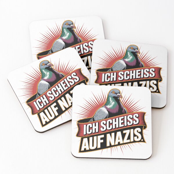 Artikelvorschau, Ich scheiss auf Nazis - Linke Antifa Taube Sticker entworfen und verkauft von LoFizzy.