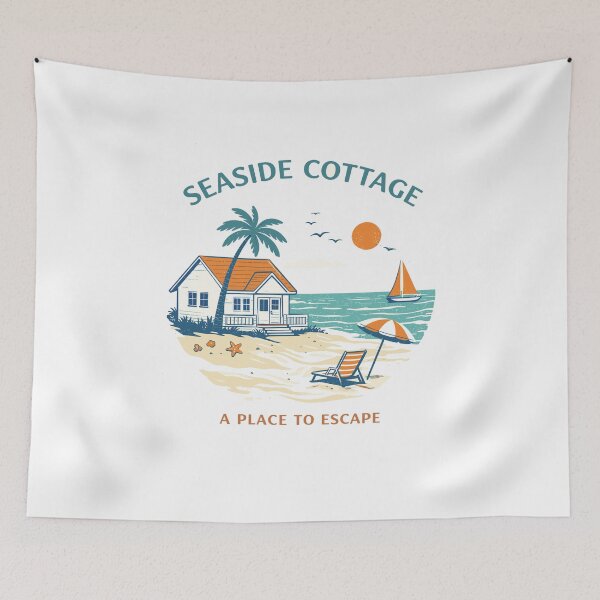 Item preview, Seaside Cottage Escape Poster designed and sold by Matinez Pink.