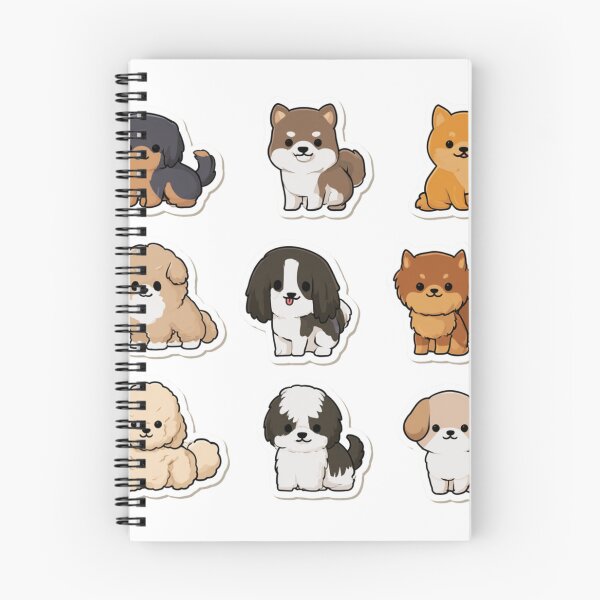 Item preview, Cute Kawaii Dog Breeds Puppy Lover Cartoon Dogs designed and sold by NicolasGlowArt.