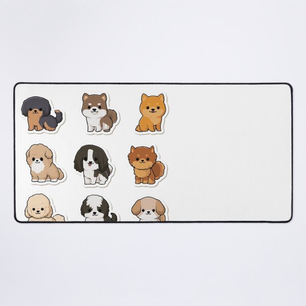 Item preview, Cute Kawaii Dog Breeds Puppy Lover Cartoon Dogs designed and sold by NicolasGlowArt.