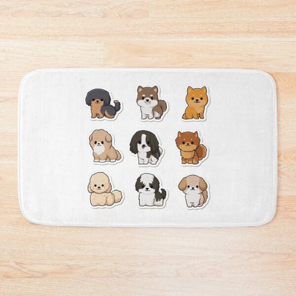Item preview, Cute Kawaii Dog Breeds Puppy Lover Cartoon Dogs designed and sold by NicolasGlowArt.