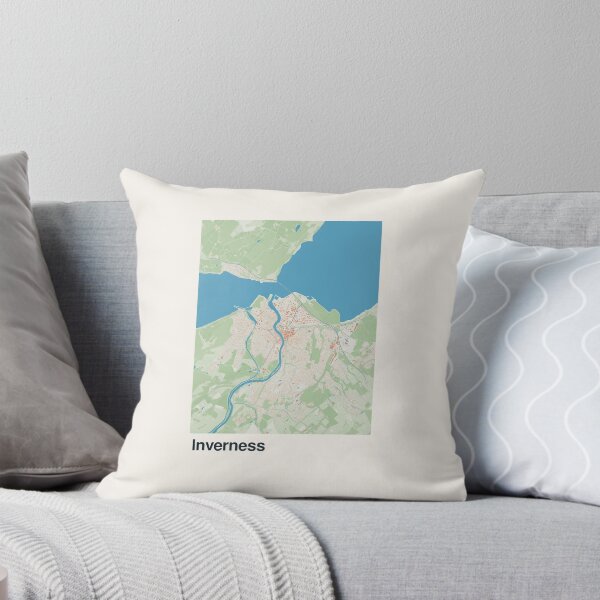 Artikelvorschau, Minimalistische Kartenkunst von Inverness entworfen und verkauft von MapsNerd.