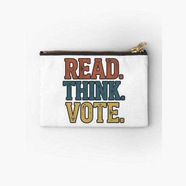 Item preview, Read Think Vote Retro Collegiate Typography Pro Democracy Voting Activist Slogan designed and sold by raedattia.