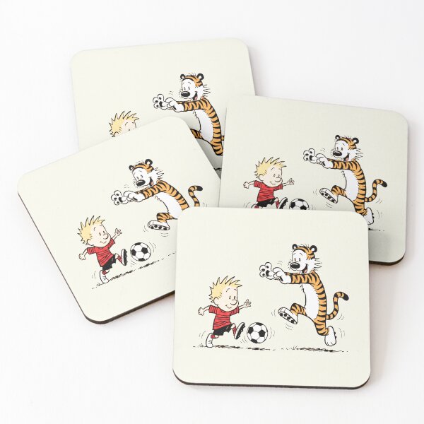 Item preview, Calvin and Hobbes Playing Soccer designed and sold by shaohadran.